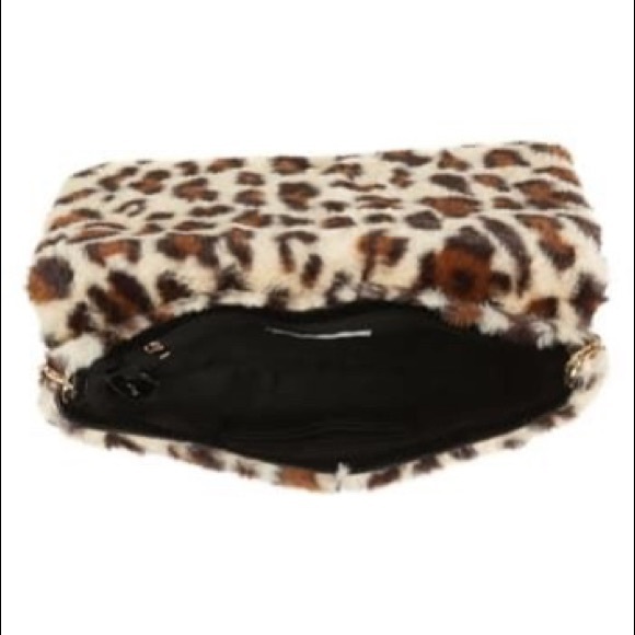 RACHEL PARCELL Faux Fur Purse leopard print NWT - Picture 4 of 6
